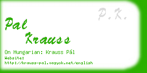 pal krauss business card